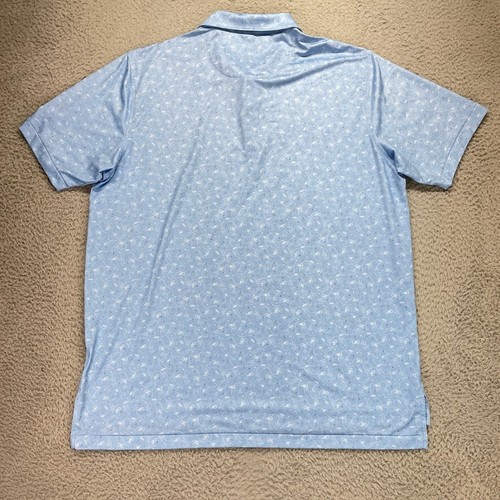 Peter Millar Sommer Comfort Golf Poloshirt Herren XL blau maritim AOP Ivanhoe Cup - Bild 3 von 14