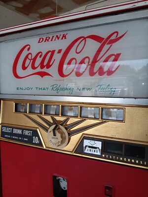 ANTIQUE 1950,S MADE BY WESTINGHOUSE COKE 10C VENDING MACHINE SM