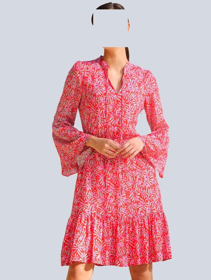 Alba Moda Kleid mit Trompetenärmel pink Gr. 44  0822461116 - Bild 2 von 4