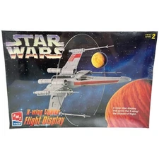 Star Wars X-Wing Fighter Flight Display Model Kit AMT ERTL 1995 New Sealed