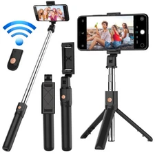 Selfie Stick Tripod Bluetooth Remote Stand For iPhone 16 15 Pro Max 14 13 12 11