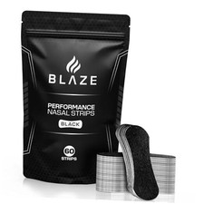 Performance Nose Strips for Breathing 60 Count - Oil  Sweat Proof Wide Black