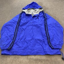 Vintage adidas Jacket Mens Size Large Anorak Windbreaker 90s USA Blue Baggy