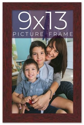 9x13 Frame Brown Solid Wood Picture Frame Width 0.75 Inches | Interior Frame Dep