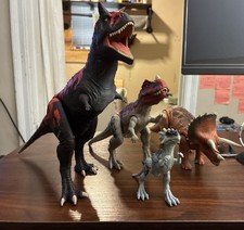 4 Jurassic World / Park Mixed Lot Of Dinosaurs Toys With Real Feel Figure
