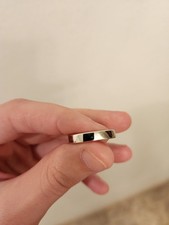 Spinner-Ring Silber-Schwarz aus Edelstahl Unisex 49-72, 19,99
