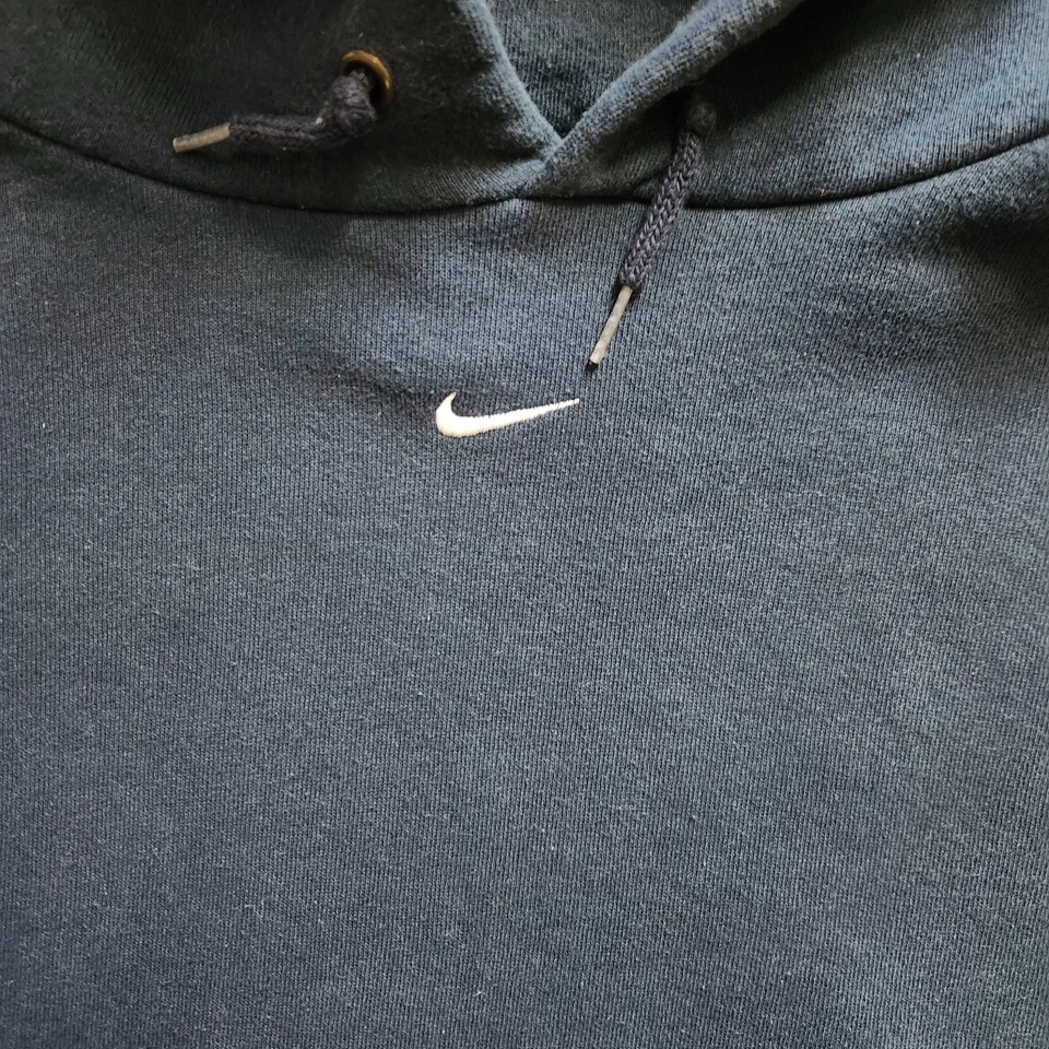 Sudadera con Capucha Nike Center Swoosh Años 90 De Colección Azul Marino Retro Para Hombres XL Foto 2 de 4