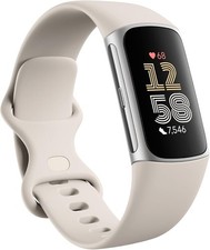 Fitbit Charge 6 Wristband - Silver Case w/ White nnnBands / GA05185