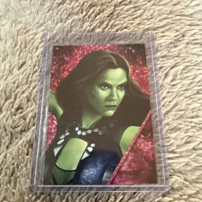 2017 Panini Italy Marvel Guardians Of The Galaxy Gamora Pink Foil