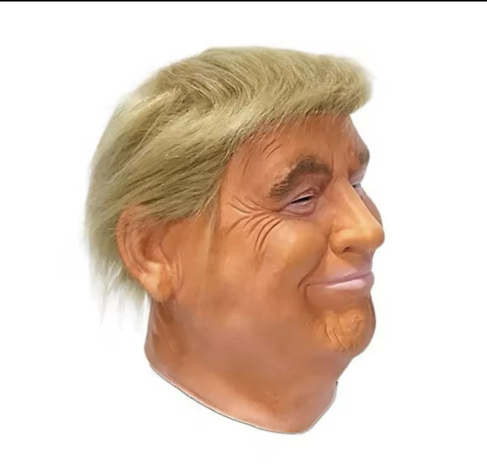 MASCHERA IN LATTICE DONALD TRUMP PRESIDENTE AMERICANO USA MASK - Immagine 3 di 4