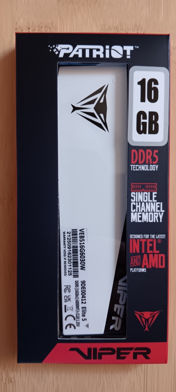 *NEW* Patriot Viper Elite 5 16GB (1x16G) DDR5-6000 CL30 UDIMM XMP/EXPO PC RAM