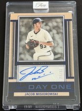 Jacob Misiorowski 2025 Panini Three And Two Day 1 Prospect Auto 20/32 Brewers