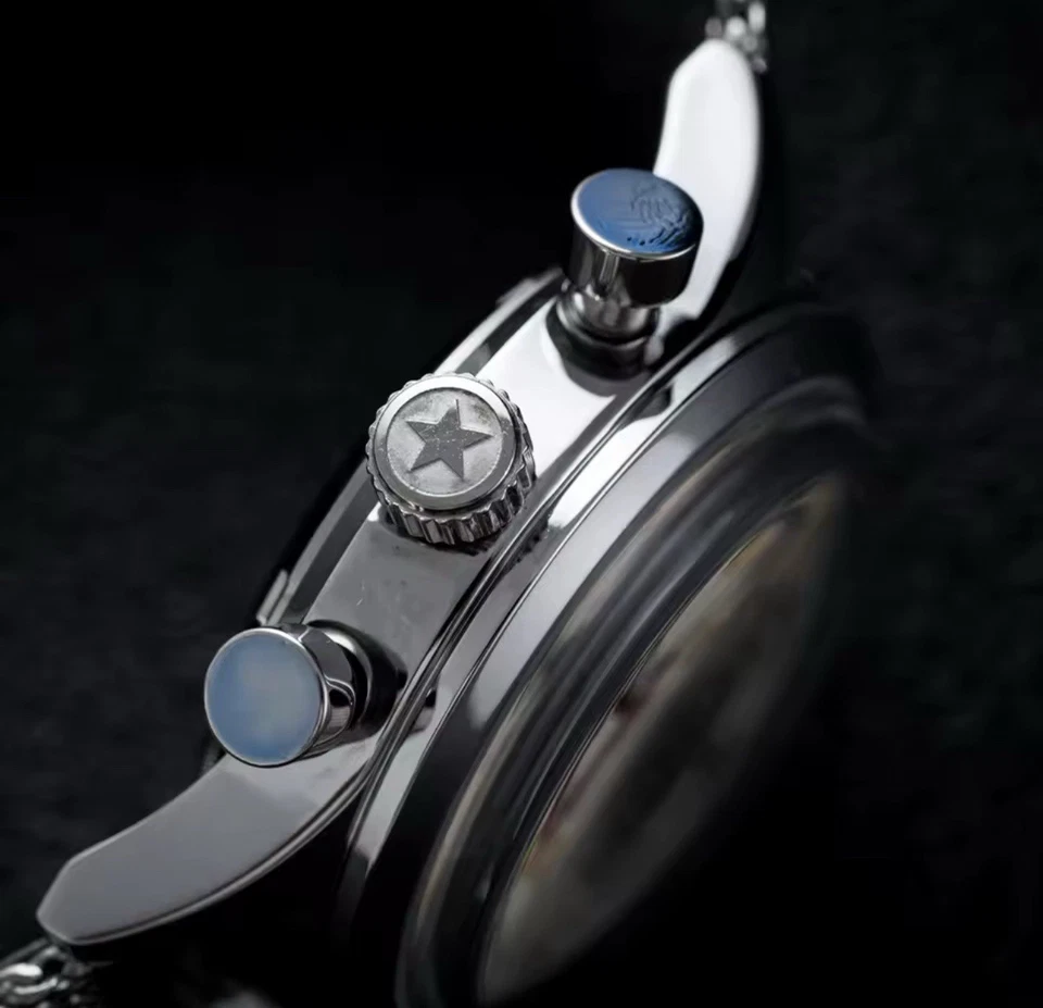 Seagull 1963 21 Zuan Pilot watch  40 mm Mechanical Quartz movement Chronograph - Image 4 of 4