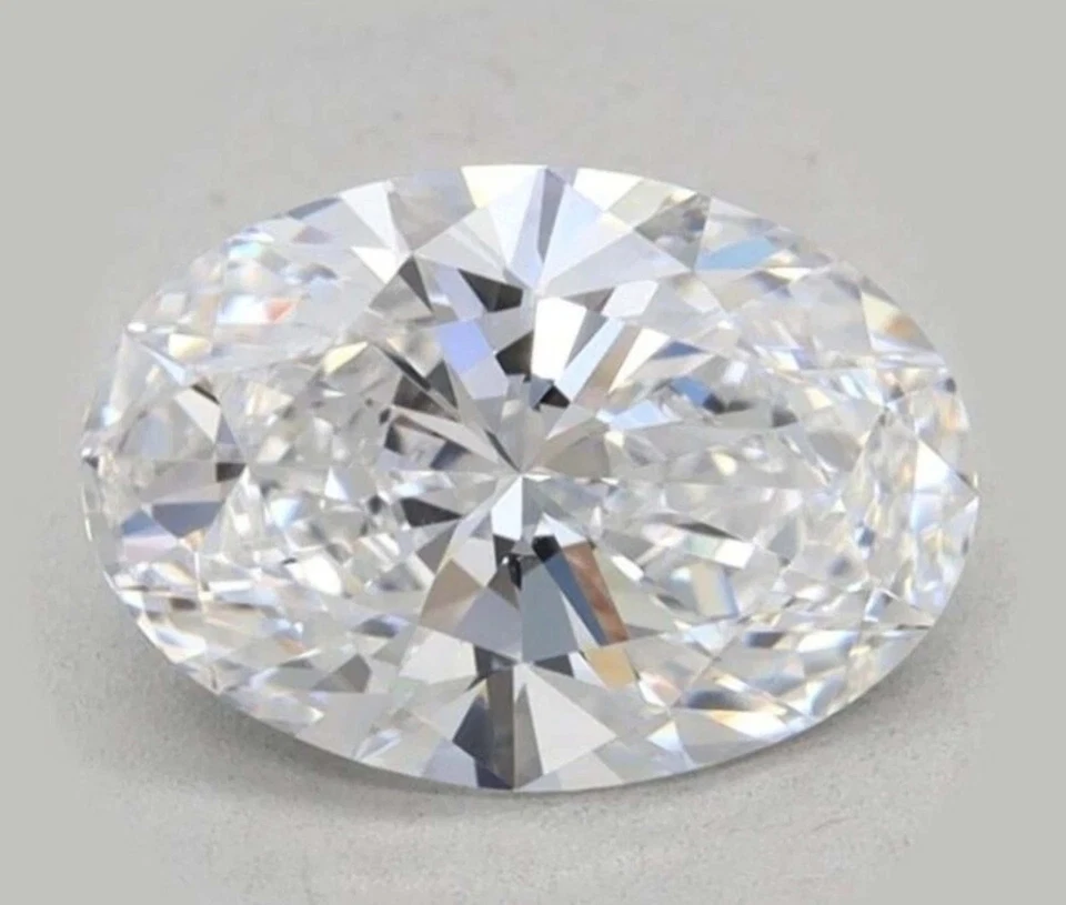 IGL Certified 4 Ct Oval Cut Lab Grown Diamond | D VVS1 CVD Loose Stone 5ARG - Image 2 of 2