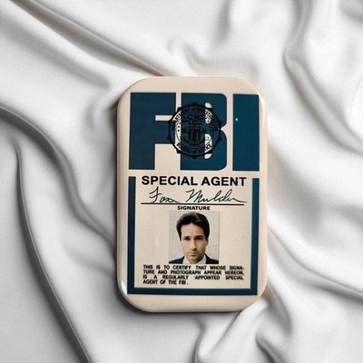 Akte X FBI Ausweis Fox Mulder | Kühlschrankmagnet Retro Kult Sammler Geschenk