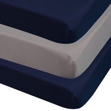 CaSaJa 3-Pack Fitted Crib Sheets Set for Baby Boys, Extra Soft Breathable 9" ...