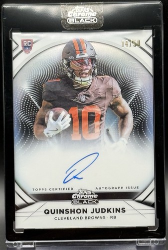 2025 Topps Chrome Black Quinshon Judkins Ivory Rookie Auto /50 Browns
