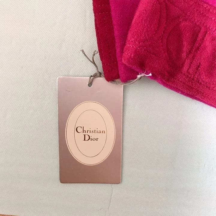 Guantes Christian Dior Mujer Cachemira Rosa Logo De Colección Sin Stock No Usados Foto 3 de 3