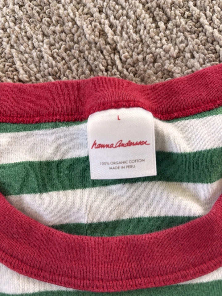 HANNA DIFFERENTSON ADULTO M/L Conjunto Pijama Pantalones Camisa Verde RAYAS NAVIDAD Unisex Foto 3 de 4