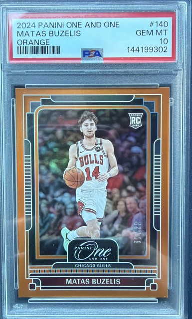 2024-25 Panini One and One - Matas Buzelis #140 Orange /49 (RC). PSA 10