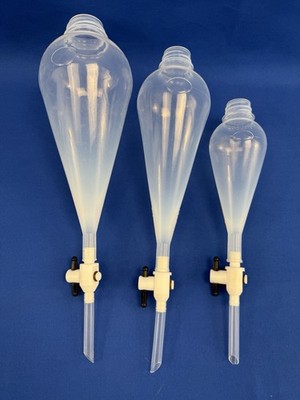 Scheidetrichter Set 3 Stück 125 mL bis 500 mL FEP & PTFE Nalgene Laborzubehör