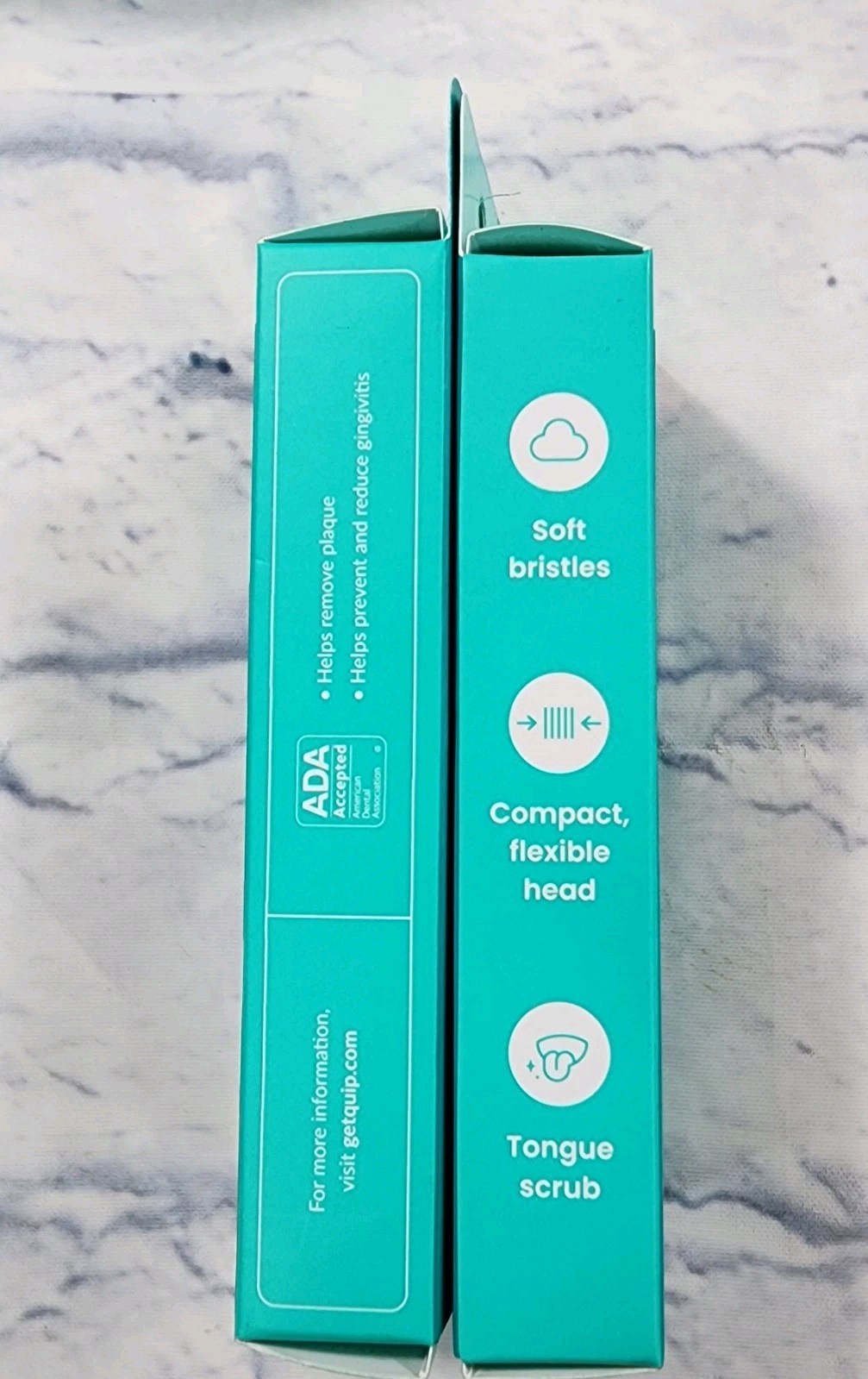 Quip Rechargeable Electric Toothbrush Soft Bristle Sonic Blue 3X Brushheads SET 