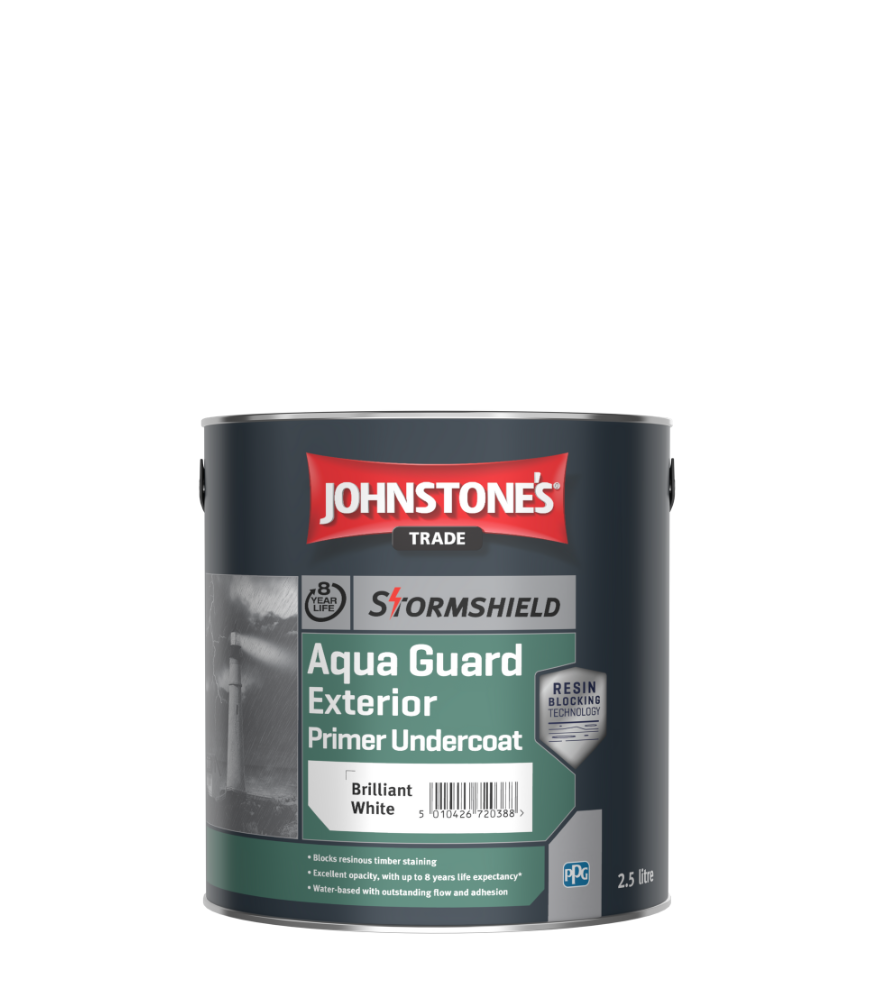 Johnstones Trade Aqua Guard Exterior Primer Undercoat - Brilliant White - 2.5