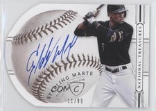 2014 Panini National Treasures 11/99 Starling Marte #86 Auto 0o9