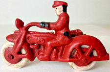 CAST IRON TOY vintage Xonex reproduction "1930's POLICE SIDECAR MOTORCYCLE"