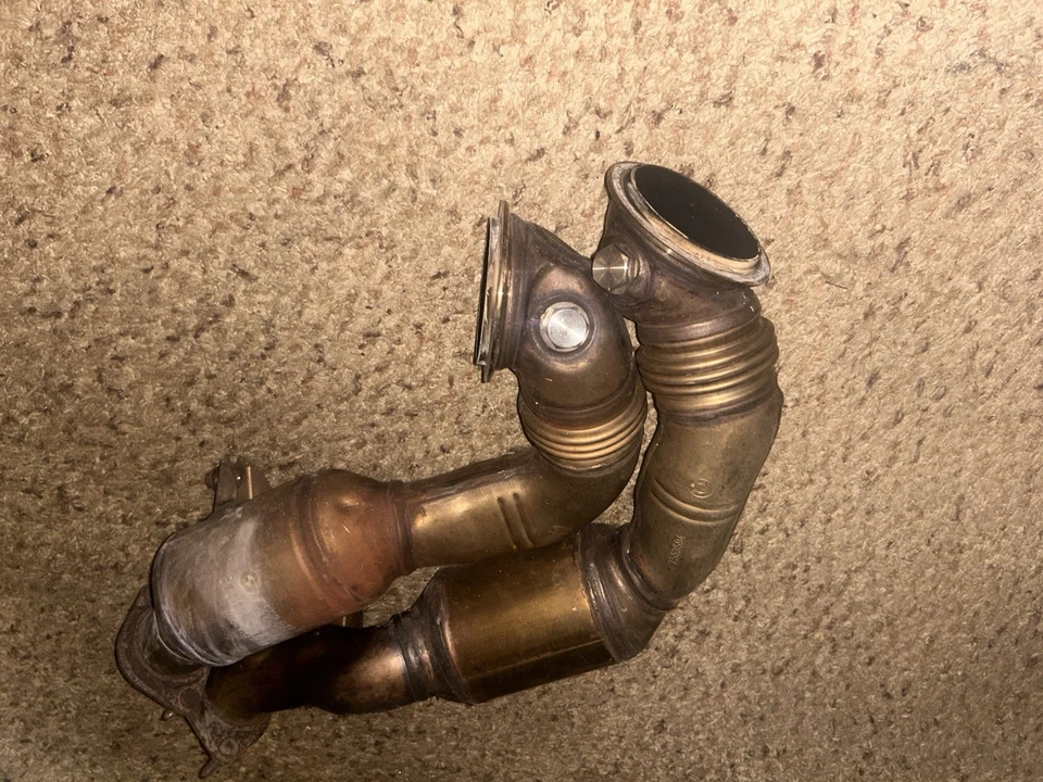 07-10 BMW E90 E92 335i N54 OEM Downpipes N54 Stock Cats Catalytic Converter - Image 3 of 3