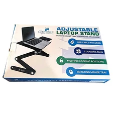 Executive Office Solutions Adjustable Laptop Stand W/Fan/ Desk Table Open Box