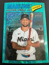 2026 Topps Heritage Victor Mesa Jr. #257 Miami Marlins Aqua Sparkle