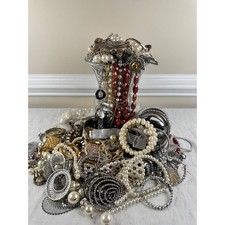 Vintage to Modern Mystery Jewelry Jar Bundle Box All Wearable Mixed Lot 7 Lbs