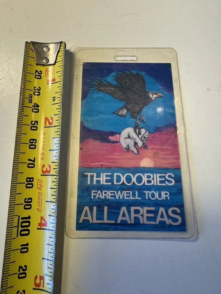 Vintage 1982 DOOBIE BROTHERS Farewell Tour All Areas Backstage Pass RARE - Image 3 of 3