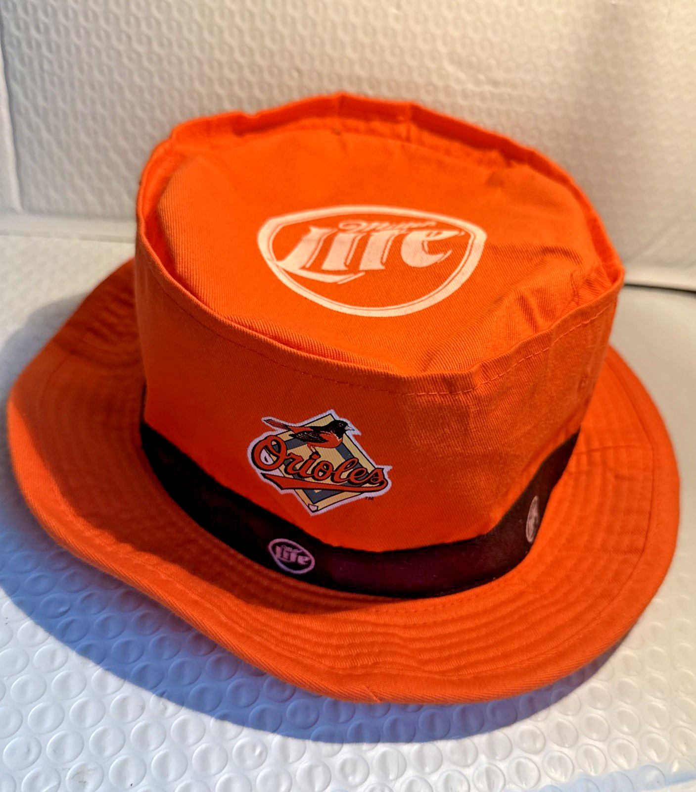 Baltimore Orioles Baseball Promo Giveaway Unisex Adult Bucket Hat Miller Lite