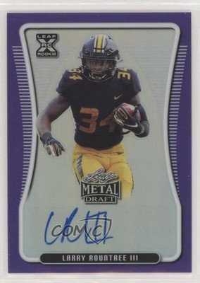 2021 Leaf Metal Draft Purple Rainbow 6/25 Larry Rountree III Rookie Auto RC 0ea4