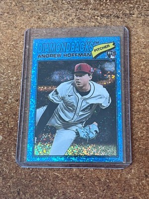 2026 Topps Heritage Baseball Blue Sparkle Refractor # 211 Andrew Hoffman RC