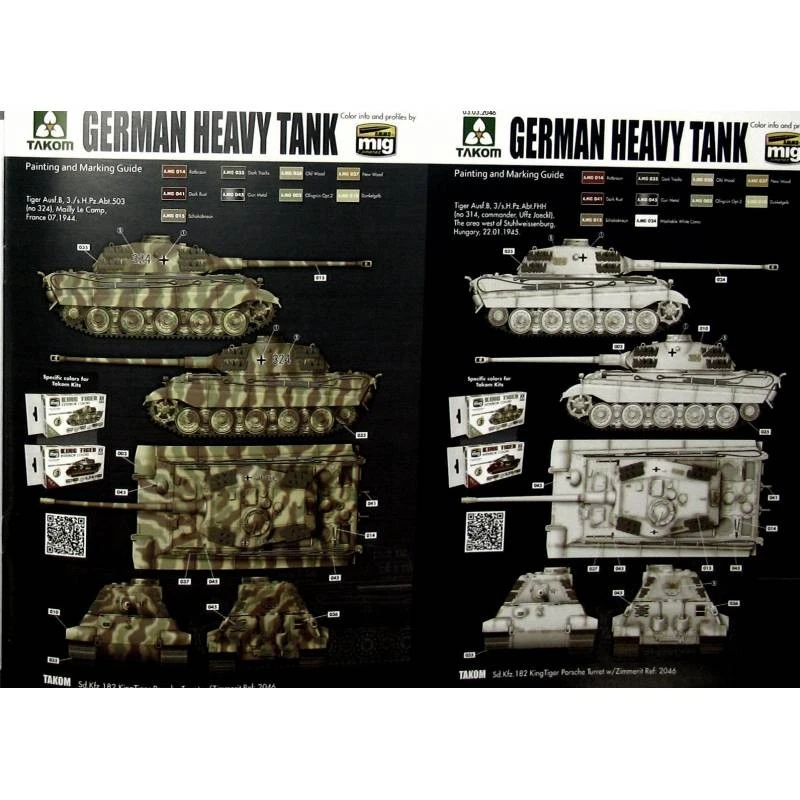 Modello Char King Tiger Sd.Kfz.182 Torretta Porsche W/Zimmerit |Takom|2046| 1:35 - Immagine 2 di 4