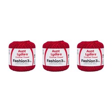 Aunt Lydia's Fashion 3 Crochet Thread Mercerized Cotton 150 Yards Scarlet