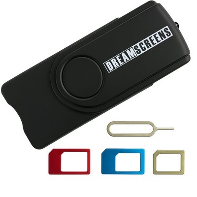 USB SIM Card Reader Multi-Media SD TF MMC with Micro and Nano SIM Adapters an...