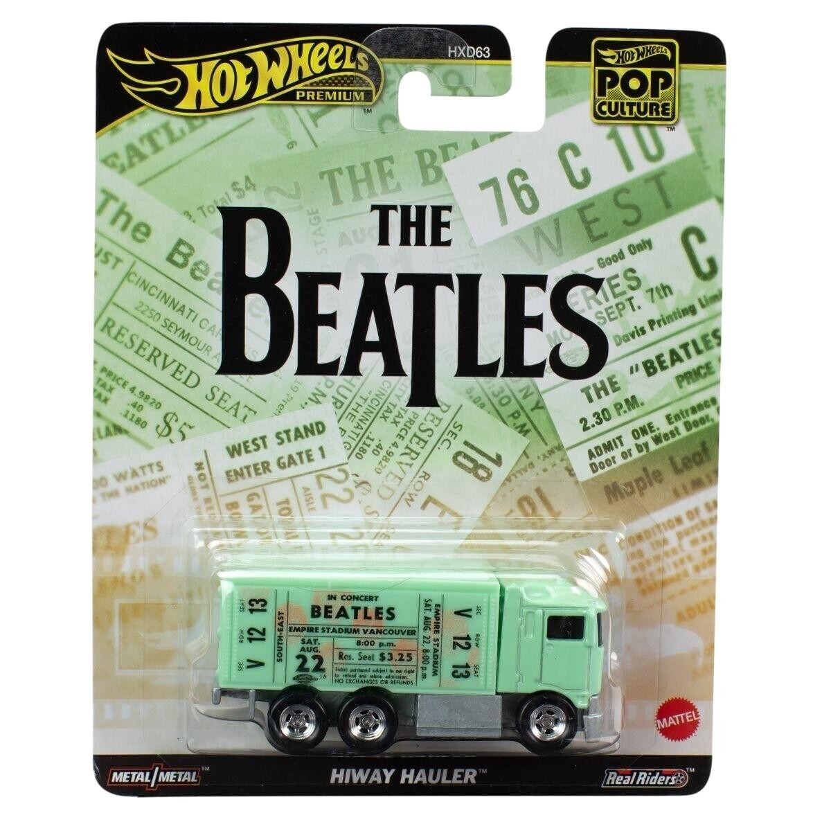 1:64 Hot Wheels Premium 2024 Pop Culture Hiway Hauler The Beatles Green