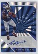2016 Panini Unparalleled Blue Auto 11/25 Karlos Williams #82 Auto a8r