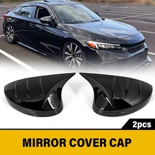 For 2022-2025 Honda Civic M Horn Style Glossy Black Add-on Side Mirror Cover Cap For 2022-2025 Honda Civic M Horn Style Glossy Black Add-on Side Mirror Cover Cap