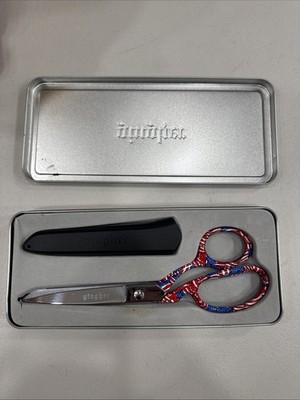 Retired Gingher Designer Series Freedom 8  Dressmaker Shears Scissors w Tin Case