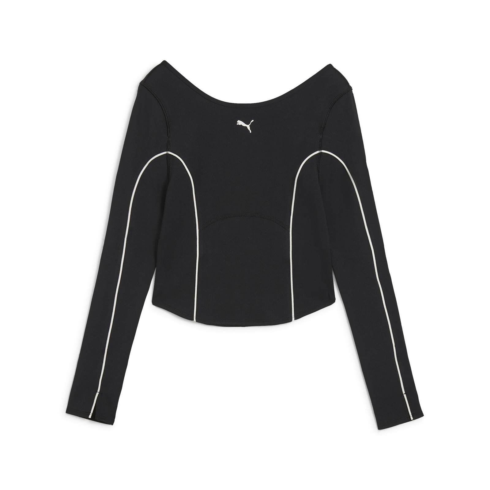 PUMA Cloudspun Crew Neck Long Sleeve T-Shirt Womens Black Casual Tops 52577501