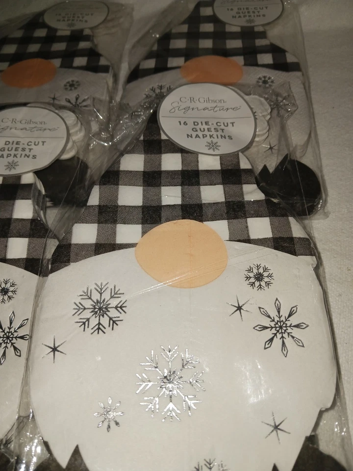 Servilletas de cena Gnomos de 3 capas. Troquelado. C.R. GIBSON Signature. Nuevo. Juego de 4. 64 piezas Foto 2 de 4