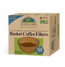 If You Care Unbleached Coffee Filters Basket, 8 inch, 100 ct