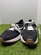 Black/White Low Top Lace-Up Athletic Sneakers Mesh Upper Rubber Outsole Solid