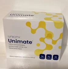 Unicity Unimate Lemon Box of 30 Sachets - Exp 02/2027