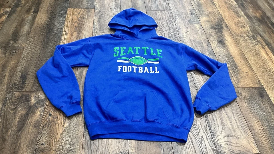 Sudadera Seattle Seahawks, Juvenil Talla XL (14), Azul, Sudadera con Capucha Foto 2 de 4